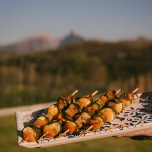 Spiedini di seitan e patate